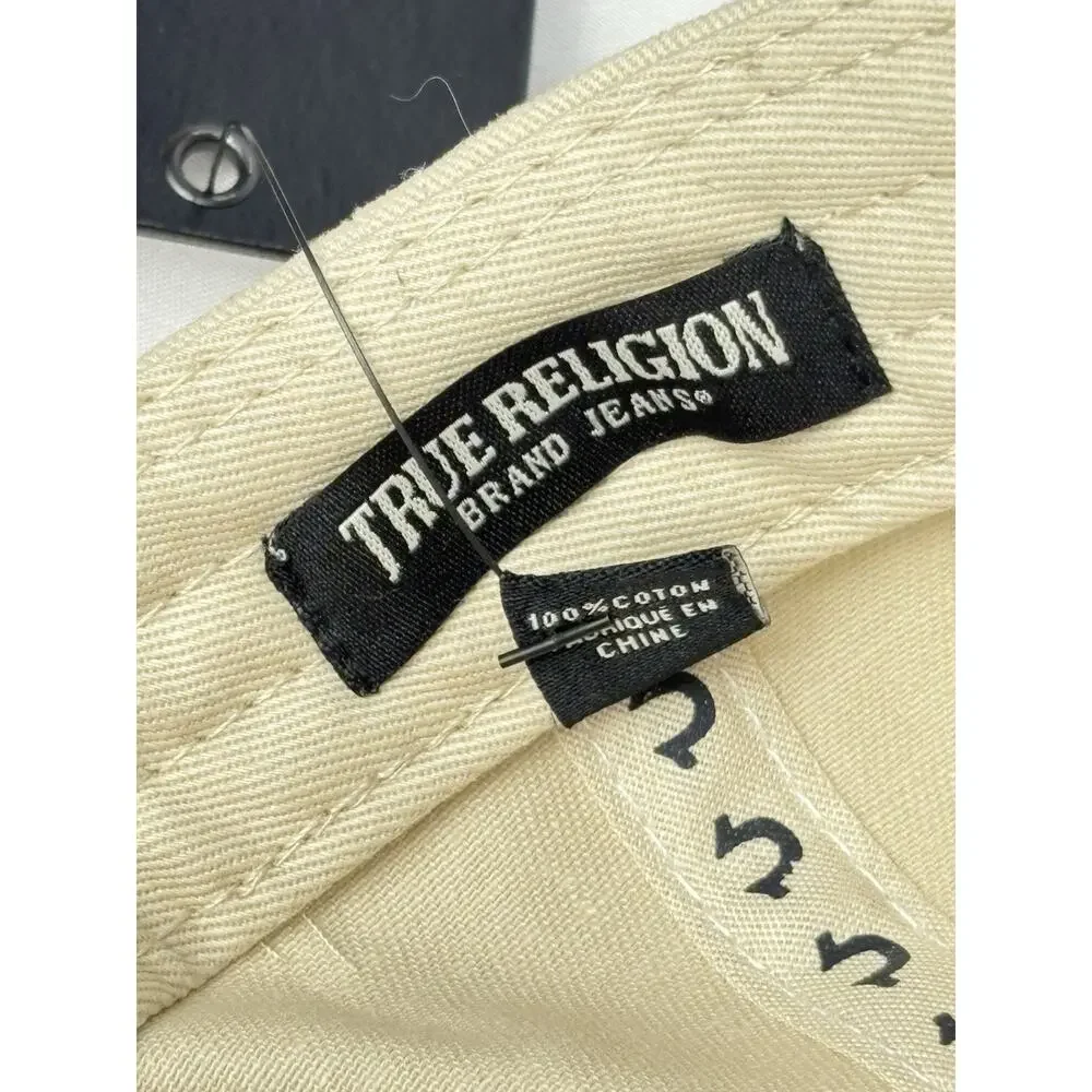 True Religion TR4221 Fog True Embroidery 3D Horseshoe Dad Cap Adjustable OS NWT